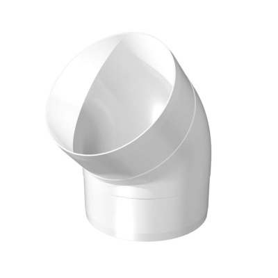 Колено круглое угол 45 D100 10ККП 45 ПВХ