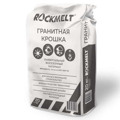 АНТИГОЛОЛЕД "ROCKMELT" ГРАНИТНАЯ КРОШКА 20 КГ (1/50)