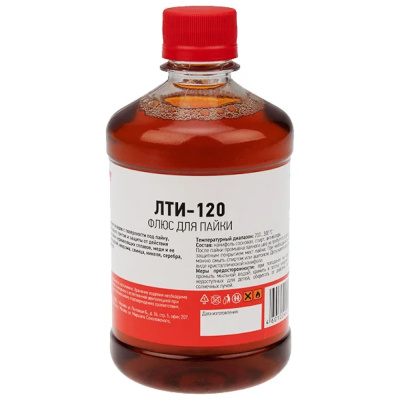 Флюс для пайки, ЛТИ-120, 500 мл, флакон, REXANT
