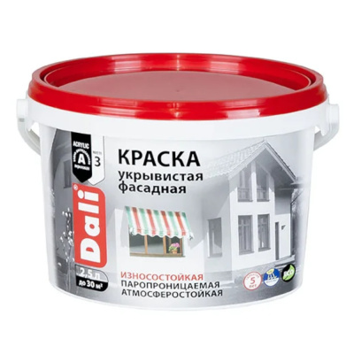 КРАСКА "DALI" ФАСАДНАЯ МАТОВАЯ УКРЫВИСТАЯ 2,5Л "РОГНЕДА"
