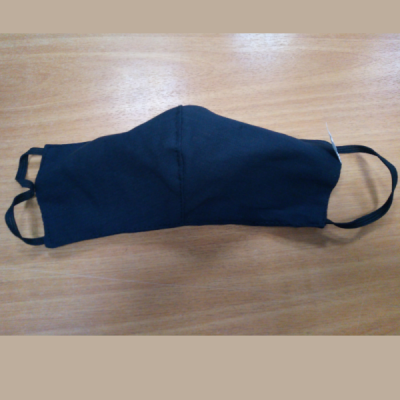 Маска многоразовая из бязи (двухслойная) (Черный L)