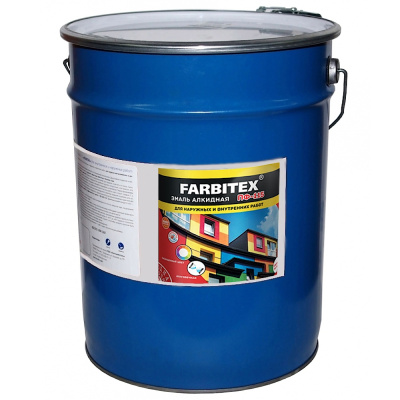 Эмаль ПФ-115 алкидная белая (20,0 кг)FARBITEX