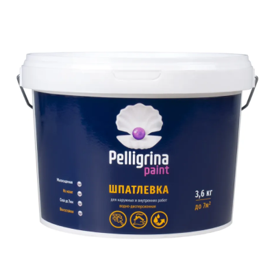 ШПАТЛЕВКА УНИВ. АКРИЛ. ДЛЯ НАРУЖ./ВНУТР. РАБОТ  3,6 КГ (4) "PELLIGRINA PAINT"