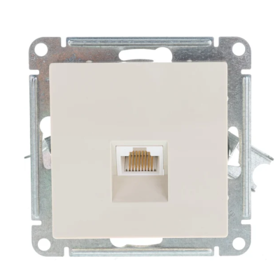 Розетка ATLASDESIGN компьютерная RJ45 механизм бежевый