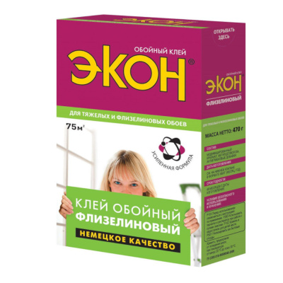 Обойный клей ЭКОН Флизелиновый 470г МОМЕНТ
