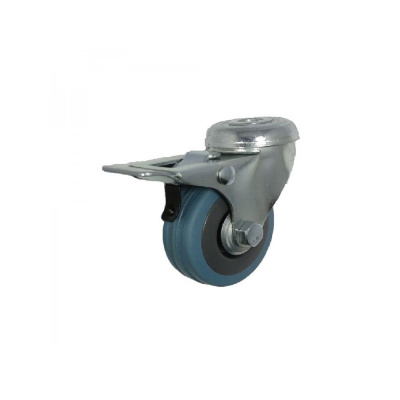 Опора поворотная колесная с торм. сер.рез.под болт ф50