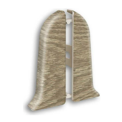 Угол для плинтуса 70мм "Деконика" Дуб мокко / 208 торцевой (пара)										