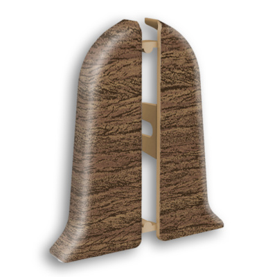 Угол для плинтуса 55мм "Идеал Классик" Орех / 291 торцевой (пара)										