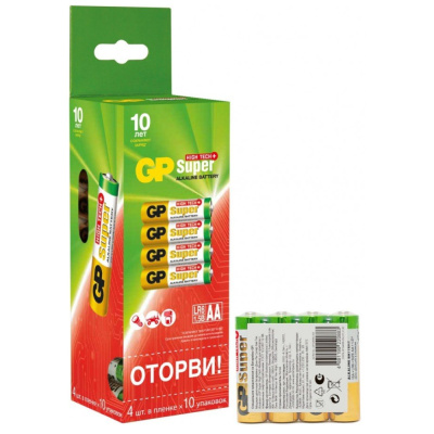 Элемент питания GP Super G-TECH 15A LR6/316 Блок40 (10хШринк4)