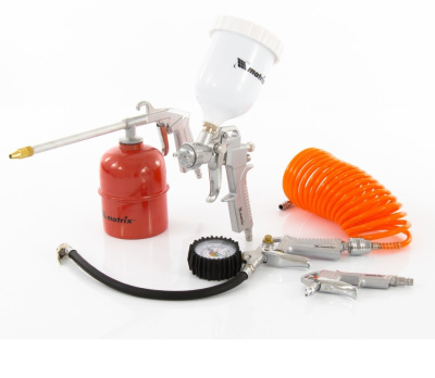 Набор для покраски к компрессору "MATRIX" 5шт, верхний бачок с быстросъемн. соед.