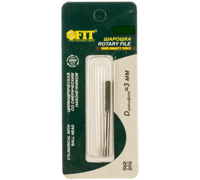 Шарошка карбидная по металлу, диам.хвостовика 3мм, цилиндрические