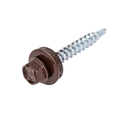 Саморез кровельный Daxmer 4,8х35 RAL 8017 сверло №1 (250 шт)