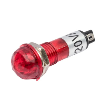 Индикатор ГРАНЕНЫЙ  D10.2  220V  красный  REXANT, 36-4730