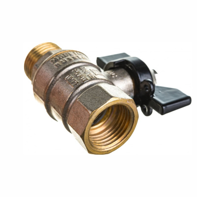 Кран шар. 1/2 г/г бабочка Ду15 Ру40 LD Pride (30)