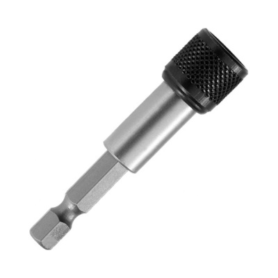 Удлинитель ПРАКТИКА магнитный держатель 60мм для бит 1/4" с фиксатором (1шт), блистер