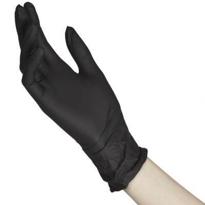 Перчатки нитрил., н/с, н/о, 4г./шт,черн FOXY-GLOVES L ШК4259