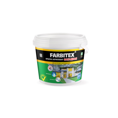 Краска акриловая фасадная   (1,1 кг) FARBITEX