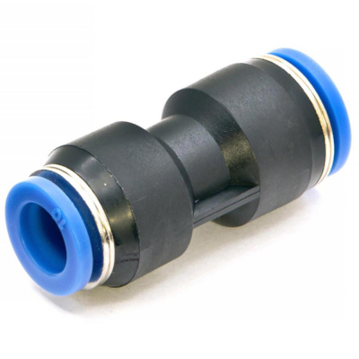 Фитинг пневматический цанговый пластиковый прямой переходной PG 12-10 