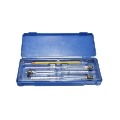 Набор спиртомеров в пластик.футляре (0-40%40-70%70-100% термометр спиртовой)