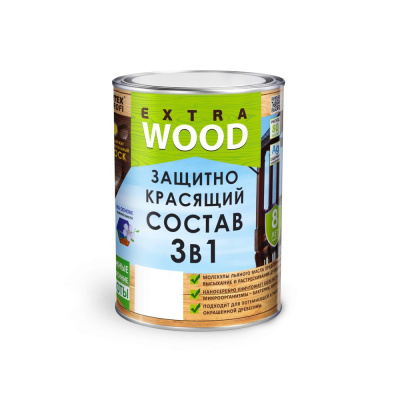 Состав защитно-красящий 3 в 1  FARBITEX ПРОФИ WOOD EXTRA Каштан (0,8 л) 