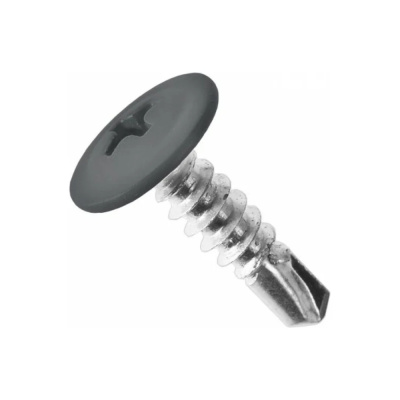 Саморез по металлу 4,2х16 RAL 7024 сверло