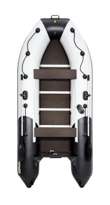 Лодка Ривьера Компакт 3600 СК комби светло-серый/черный
