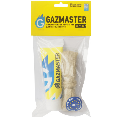 Паста для льна "GAZMASTER" туба 80 гр+20гр лен (ЕВРО) 