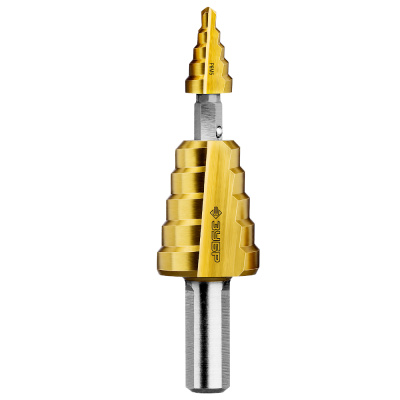 Сверло ЗУБР "ПРОФЕССИОНАЛ" ступенчатое 2-х модульное по сталям и цвет. мет., ст. Р6М5 с кобальт. пок