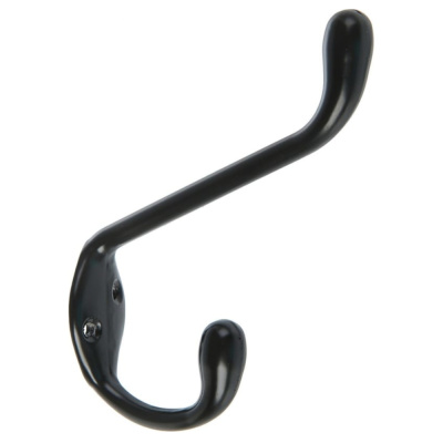 Крючок двухрожковый L-большой, черный матовый