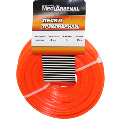 Леска триммерная MegArsenal d4.0 звезда L15