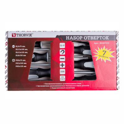 Набор отверток стержневых, 7 предметов SDS07CO 