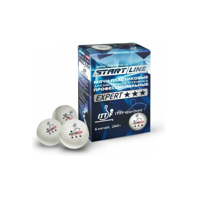 Мячи Start line EXPERT V40+ 3* (ITTF) (6 шт)