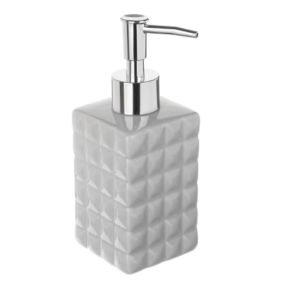 Дозатор для жидкого мыла "Грани будущего" керамика, серый