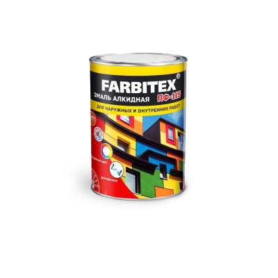 Эмаль ПФ-115 алкидная оранжевый (0,8кг) FARBITEX