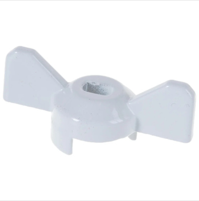 РУЧКА-БАБОЧКА ДЛЯ КРАНА УСИЛЕННАЯ 1/2"-3/4" (БЕЛАЯ) (10) "MASTERPROF"