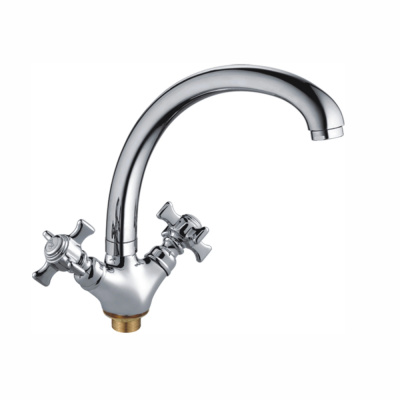 СМЕСИТЕЛЬ ДЛЯ КУХНИ F4224 ВЫСОКИЙ ПОВОРОТН. ИЗЛИВ, ДВУХВЕНТИЛЬНЫЙ, ХРОМ (1/10) "FRAP"