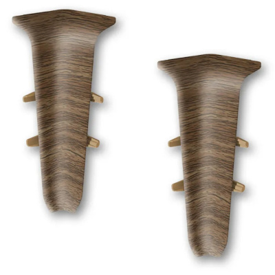 Угол для плинтуса 70мм "Деконика" Орех / 291 внутренний										