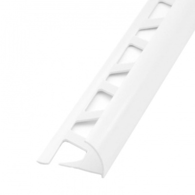 Раскладка наружная под плитку 8мм 2,5м "Идеал" Белая / 001