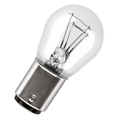 Лампа авт. 12V (стоп/габарит, смещение) P21/4W 21/4W BAZ15d Osram