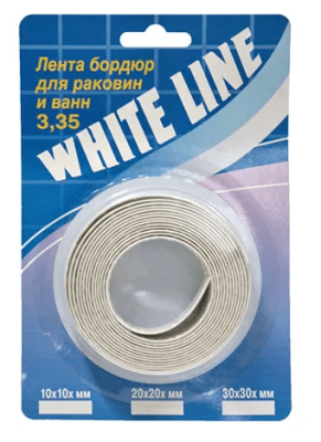Лента бордюр 30x30 (3,35м) белая