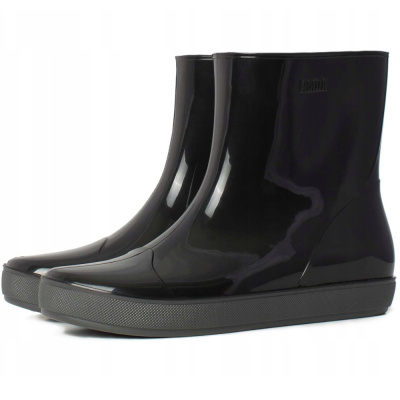 Полусапожки женские из ПВХ Nordman Alida, черные с серой подошвой 41