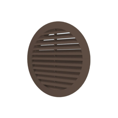 Решетка наружная вентиляционная круглая D130 с фланцем D100, ASA кор 10РКН кор