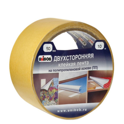 Скотч двусторонний 50 ММ Х 10 М (36) "UNIBOB"