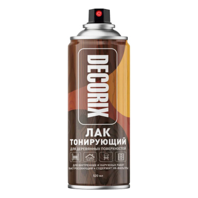 Лак аэрозольный тонирующий DECORIX, 520 мл, венге