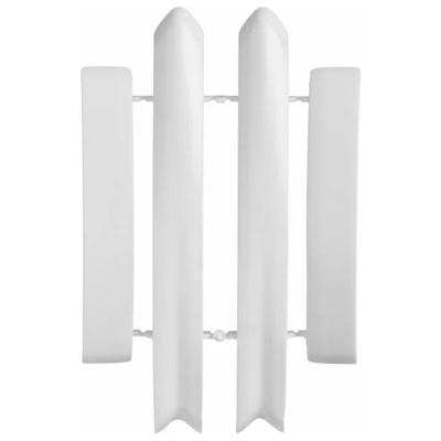 Комплектующие для наличника 70мм "Идеал" (набор из 4 эл.) Белый 001