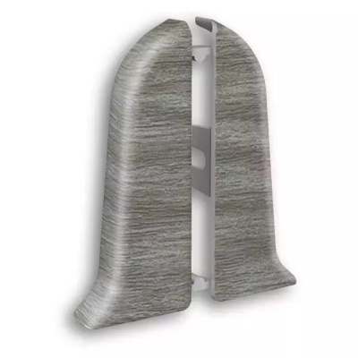 Угол для плинтуса 55мм "Идеал Классик" Дуб пепельный / 210 торцевой (пара)										