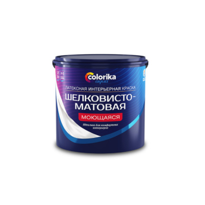 Краска Colorika Aqua шелковисто-матовая моющая для внутренних работ 9л