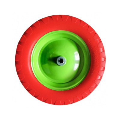 Колесо полиуретановое 4.80/4-8, длина оси 90мм, подшипник 12мм// Сибртех