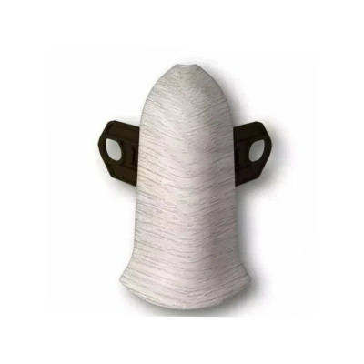 Угол для плинтуса 55мм "Идеал Классик" Ясень / 251 наружный (комплект)										