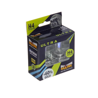 Лампа авт. 12V (3200 K, +60%) H4 60/55W P43t (*комплект: 2 шт.) Gold +60% Маяк